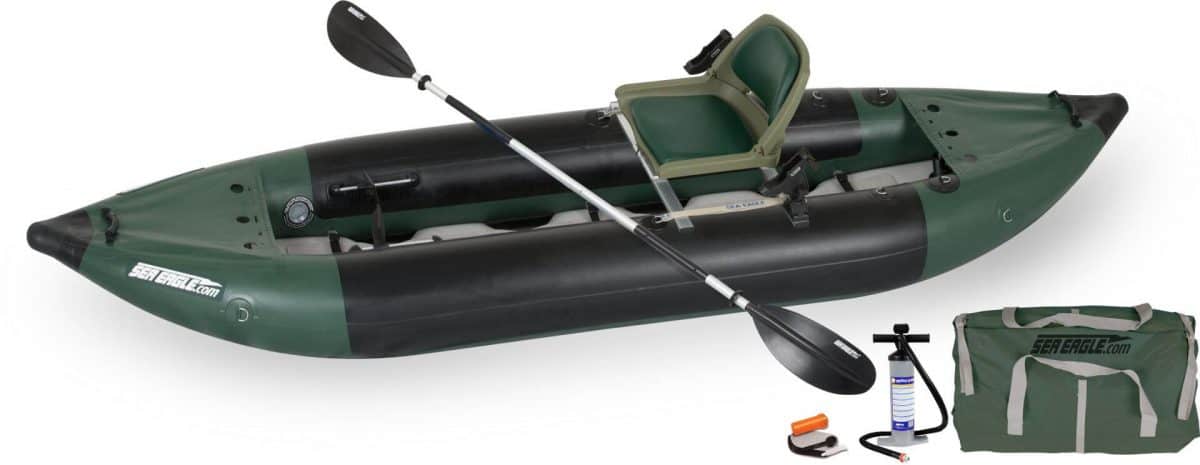 Sea Eagle 350fx Fishing Explorer Inflatable Kayak Swivel Seat Fishing Rig Package, Model Number 350FXK_FR.