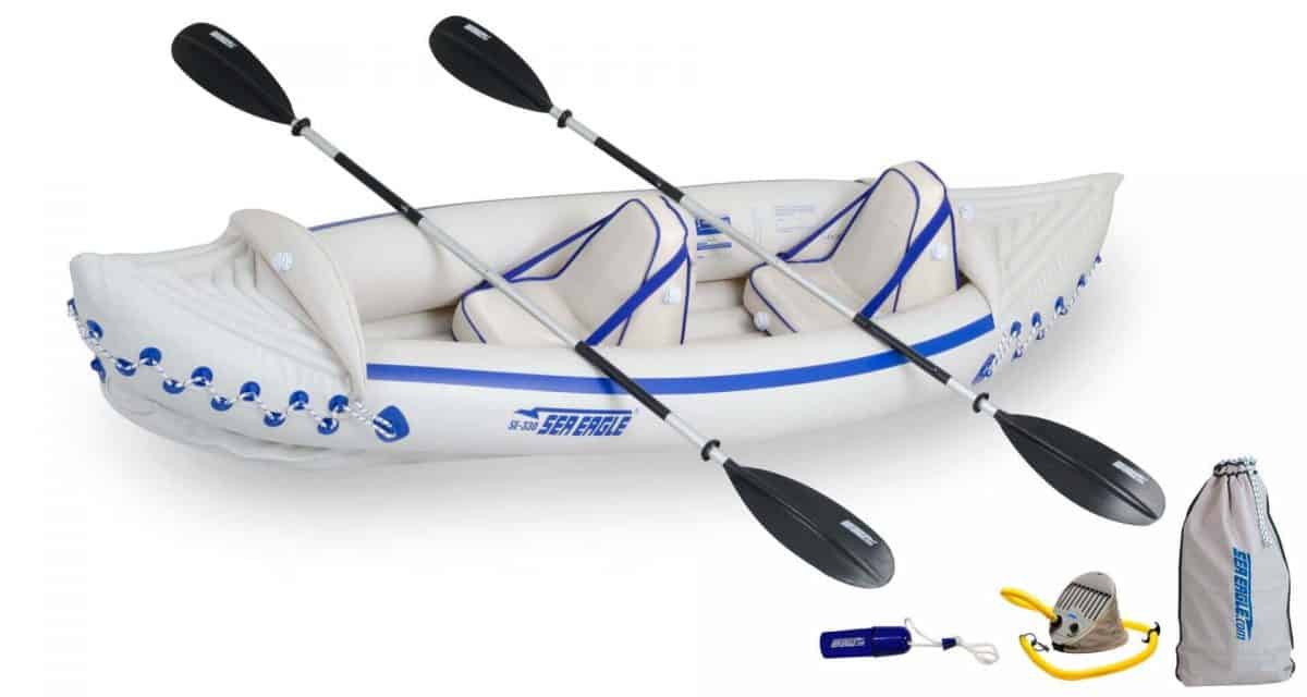 Sea Eagle 330 Sport Inflatable Kayak 2-Person Pro Kayak Package, Model SE330K_P.