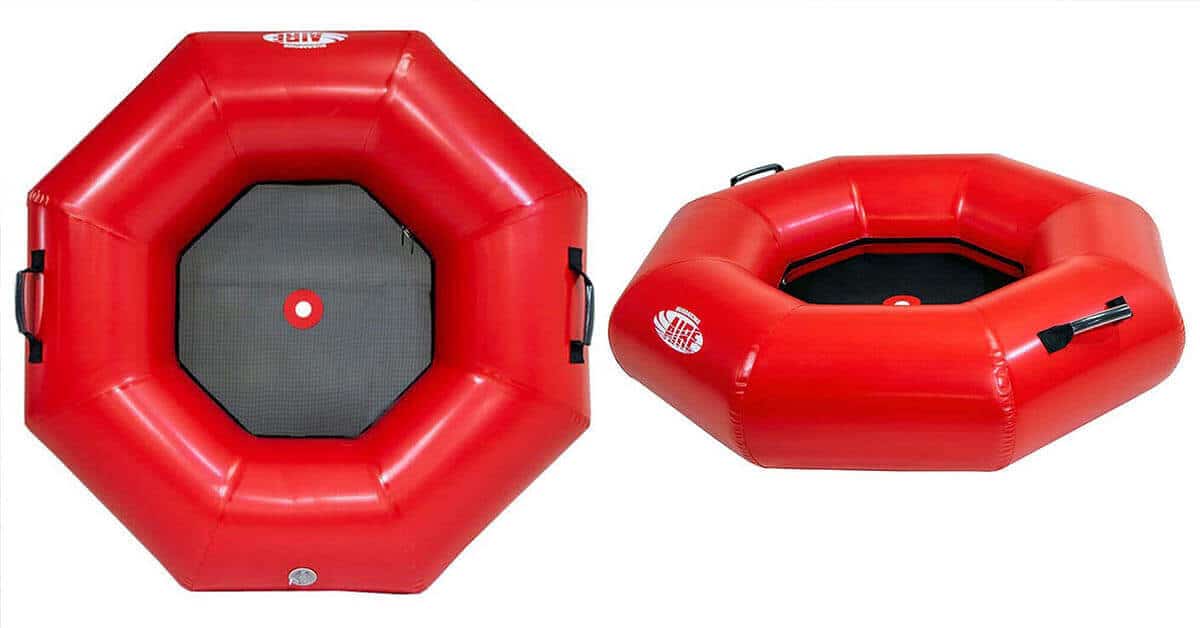 The top and side view of AIRE Inflatable Heavy Duty River Tubes.