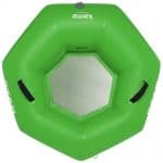 The top view of a STAR Karma River Tube in green.