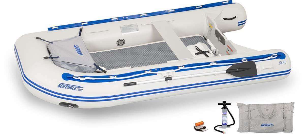 The 106SRDK_D Sea Eagle 10’6″ Sport Runabout Inflatable Boat - Drop Stitch Deluxe Package.