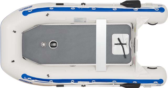 Top view of a Sea Eagle 10’6″ Sport Runabout Inflatable Boat.