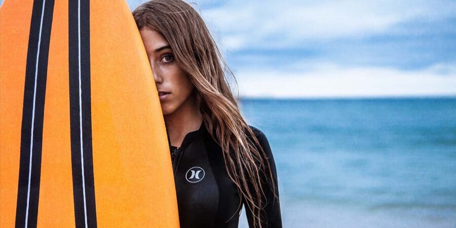 What does a woman wear under a wetsuit?
