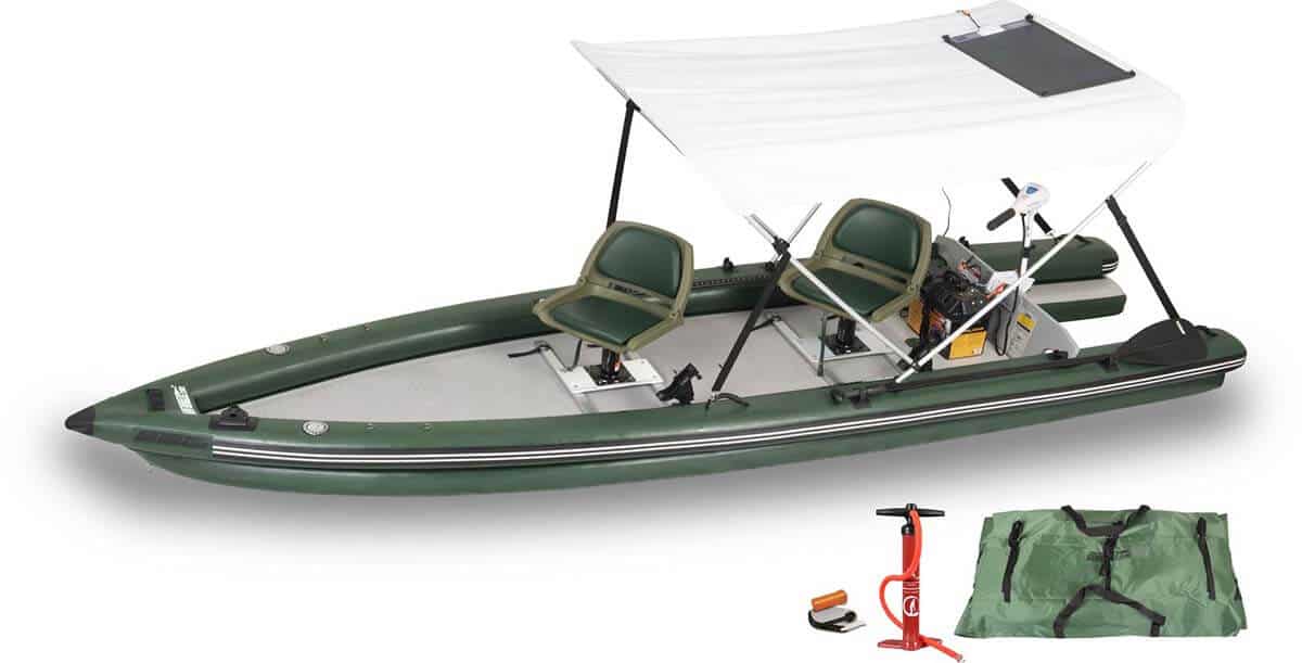 The Sea Eagle FishSkiff 16 Inflatable Fishing Boat, Model Number FSK16K_GM.