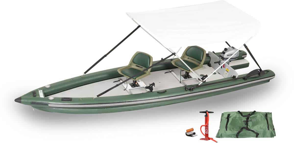 The Sea Eagle FishSkiff 16 Inflatable Fishing Boat, Model Number FSK16K_HMC.