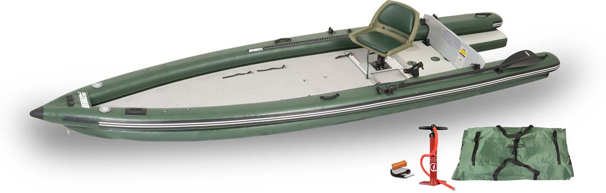 The Sea Eagle FishSkiff 16 Inflatable Fishing Boat, Model Number FSK16K_ST.
