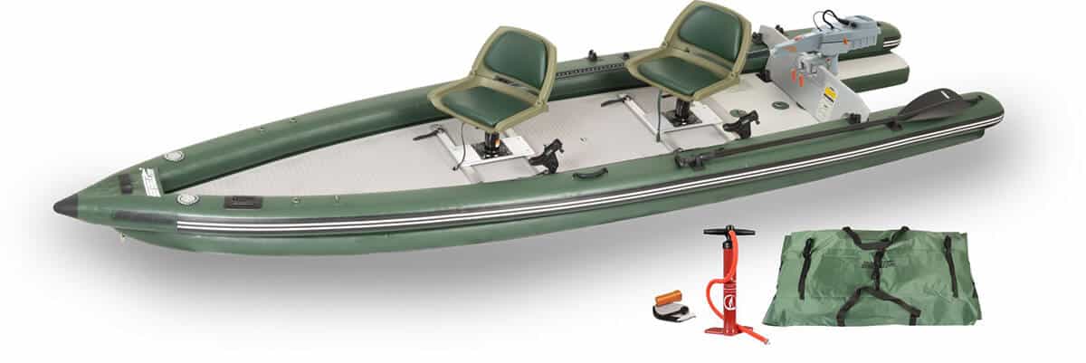 The Sea Eagle FishSkiff 16 Inflatable Fishing Boat, Model Number FSK16K_U.
