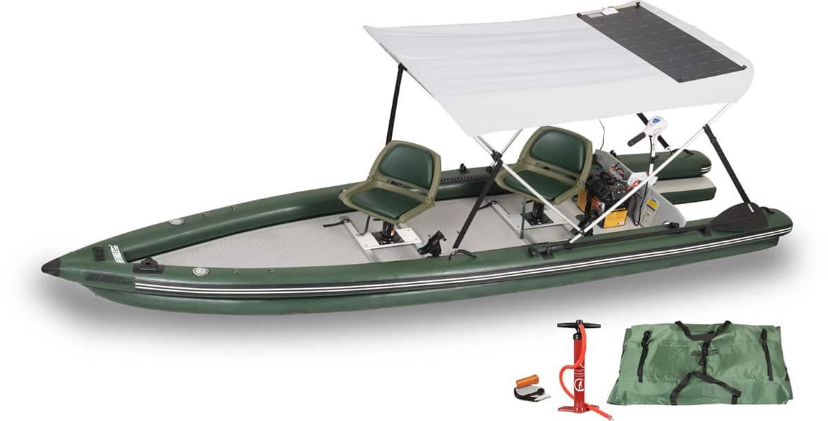 The Sea Eagle FishSkiff 16 Inflatable Fishing Boat, Model Number FSK16K_S110.