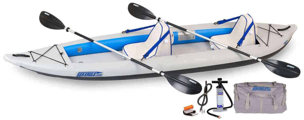 Sea Eagle 385ft FastTrack Inflatable Kayak Tandem Deluxe Package, 385FTK_D.