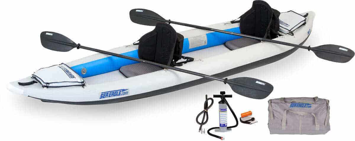 Sea Eagle 385ft FastTrack Inflatable Kayak Tandem Pro Carbon Package, 385FTK_PC.