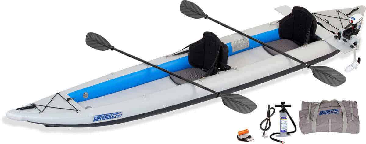 Sea Eagle 465ft FastTrack Inflatable Kayak 2-Person Pro Motor Package, Model 465FTK_PM.