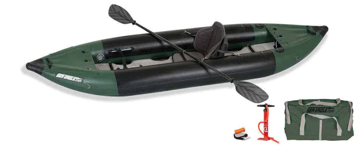 Sea Eagle 350fx Fishing Explorer Inflatable Kayak Pro Solo Package, Model Number 350FXK_PSB.