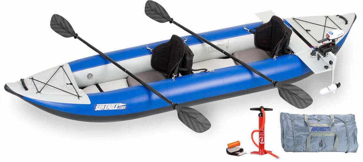 Sea Eagle 380X Explorer Inflatable Kayak Pro Motor Package, Model Number 380XK_PM.