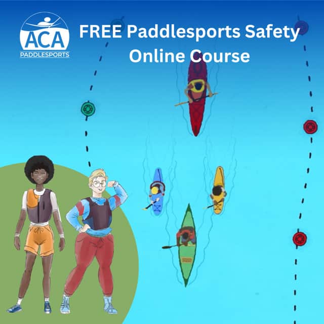 The American Canoe Association (ACA) Free Paddlesports Safety Online Course graphic.